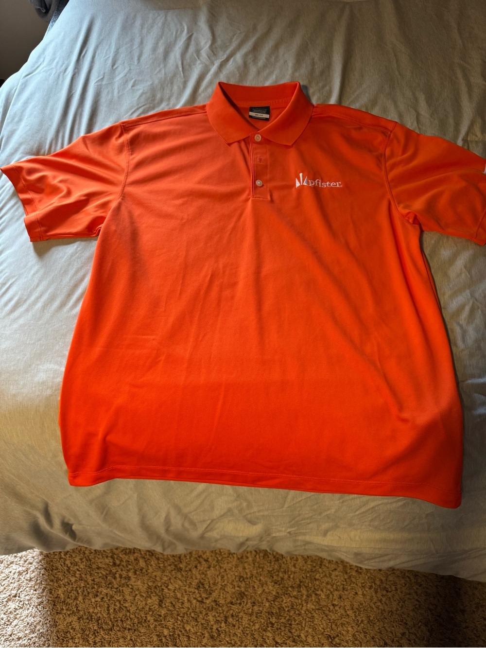 Nike Orange Men's Polo with Chest Logo